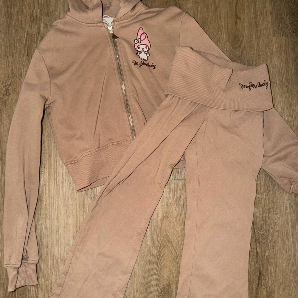 H&M Sand Hoodie with Embroidered Detail